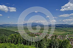 View from St. Spas hill to mountain Vitosha and Plana