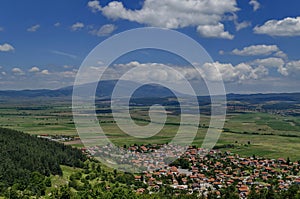 View from St. Spas hill to mountain Vitosha and Plana