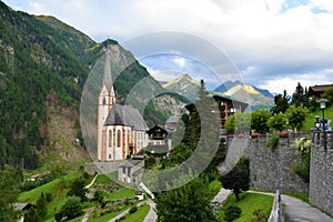 View of St Vincent Church in Heiligenblut am GroÃŸglockner