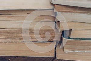 A stack of the old books