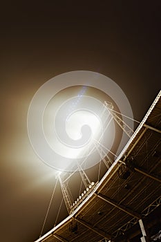 View of stadium lights at night