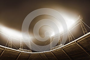 View of stadium lights at night