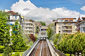 View of Station Jordils of Lausanne Metro