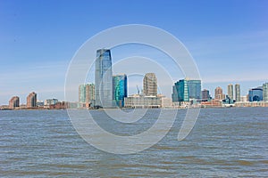 View of the statue of liberty from Battery Park