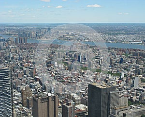 View of Statue of Manhattan from above