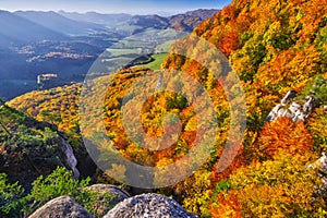 View from Stefanikova Vyhliadka above Sulov Village