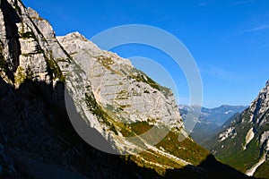 View of Stenar mountain in julian alps