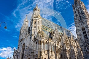 View of the Stephansdom,  Cathedral of Vienna, Austria