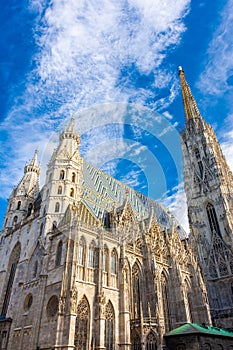 View of the Stephansdom,  Cathedral of Vienna, Austria