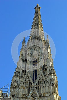 View of stephansdom spire Vienna austria