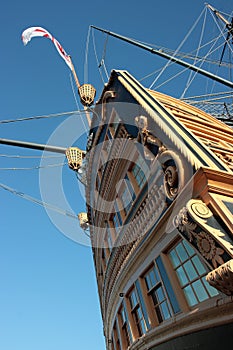 View of the stern of HMS Victory