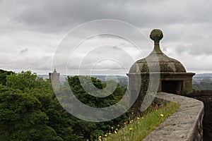 View from Stirling Castle walls in Stirling, Scotland