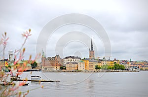 View from Stockholm City Hall Stockholms stadhus with cruise ship photo