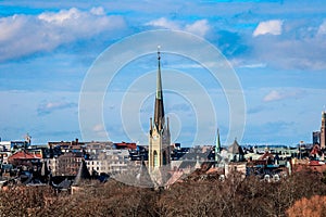 A View of Stockholm Cityscape With Tall Buildings