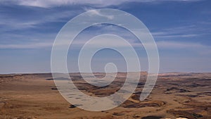 View of stone desert with clear blue sky