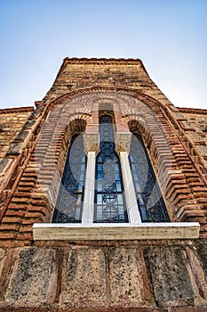 View of the Stone Greek traditional old Orthodox church in Christianoupoli