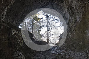 Pohled z kamenného okna, Nízké Tatry, Slovensko