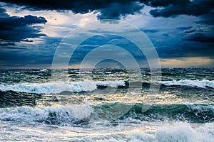 View of storm seascape