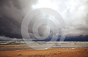 View of storm seascape