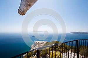 View of the Strait of Gibraltar and Africa