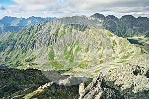 View from Strbsky stit mountain in High Tatras