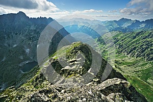 View from Strbsky stit mountain in High Tatras