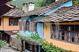 View of the street in the architectural complex Etara, Bulgaria