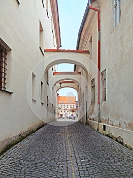 View on street in Ceska Lipa