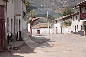 View of a street in Pampa de Quinua town photo