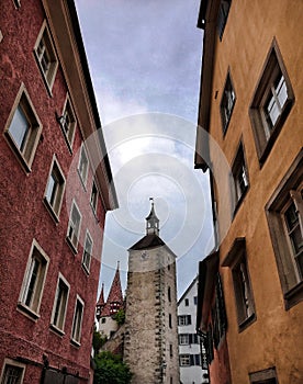 View from the street towards Diebsturm