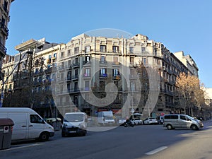 View of Streets of Barcelona Downtown
