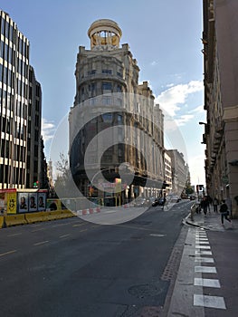 View of Streets of Barcelona Downtown