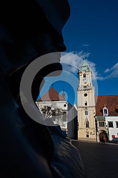 Pohľad do ulíc Bratislavy, hlavného mesta Slovenska