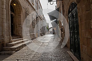 View of the streets of Jerusalem Old City, Israel