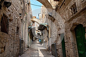 View of the streets of Jerusalem Old City, Israel
