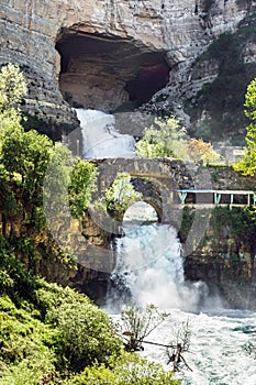 Afqa waterfall in spring, Lebanon