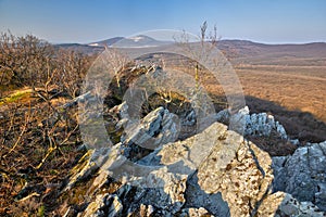 View from Studeny Hrad rock