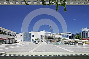 View of stunning main square in Puerto Banus, southern Spain