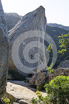 View of Su Cuguddu also called Pyramid, in Monte Liuru