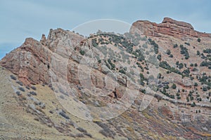 A view of the subrange of the Rocky Mountains. In Henefer, Uinta National Forest of Northern Utah