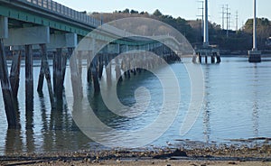 Bridge from Cousins Island, Yarmouth, Maine, November 23, 2019 photo