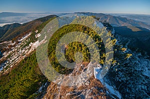 View from Suchy vrch hill in Mala Fatra mountains