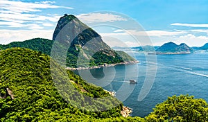 View of Sugarloaf Mountain in Rio de Janeiro, Brazil