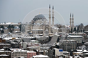 View Of Suleymaniye Mosque From Galata Tower