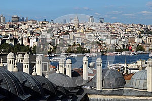 View from Suleymaniye over the city of Istanbul