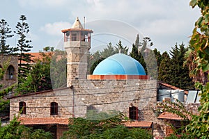 View of the Sultan Abdul Majid Mosque in historical city of Byblos (Jbeil). Lebanon