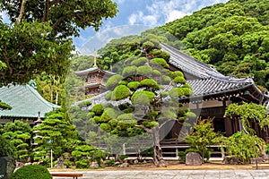 View of Suma Temple in Kobe, Japan