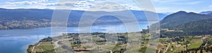 View of Summerland, BC Overlooking Trout Creek In British Columbia, Canada