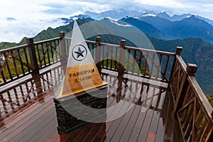 View from the summit of the Fansipan Mountain, Sapa, Vietnam