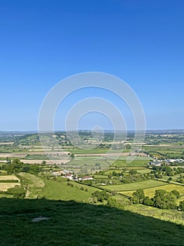 View from the summit of Glastonbury Tor